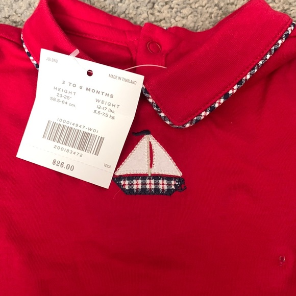 Janie and Jack Boys onesie 3 to 6 Months sailboat - Picture 2 of 3